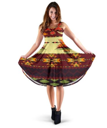 Mexican Aztec Pattern Native American 3D Dress