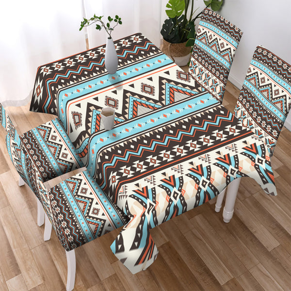 Multi Pattern Culture Design Native American Tablecloth
