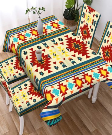 Multi Pattern Culture Design Native American Tablecloth