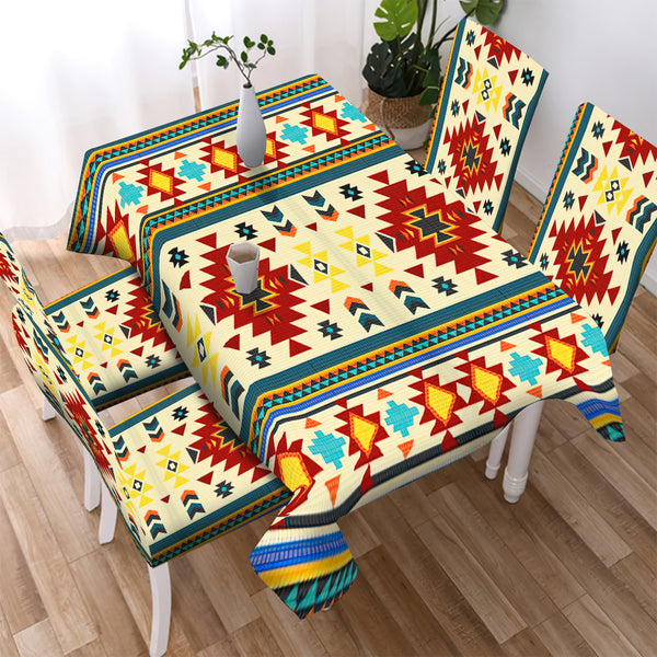 Multi Pattern Culture Design Native American Tablecloth