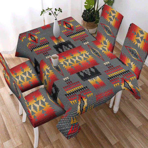 Multi Pattern Culture Design Native American Tablecloth