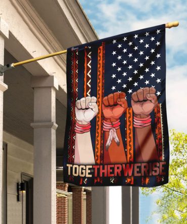 Native Ameican Together We Rise Flag