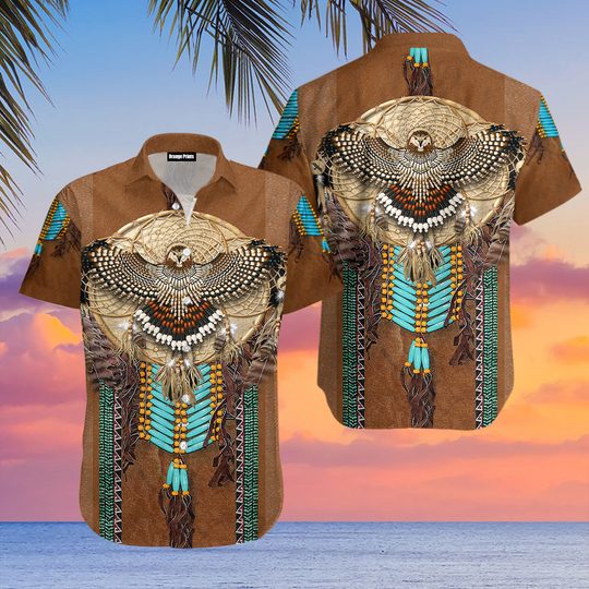 Native America Pattern Aloha Hawaiian Shirts For Men - Image 3