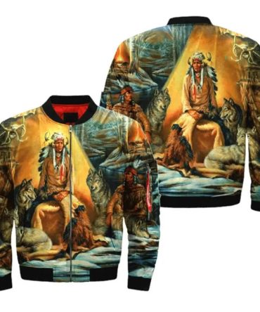Native American Archives Bomber Jacket