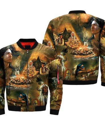 Native American Art 2 Bomber Jacket