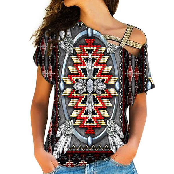 Native American Cross Shoulder Shirt - Image 2