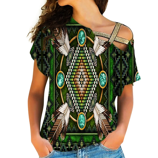Native American Cross Shoulder Shirt - Image 2
