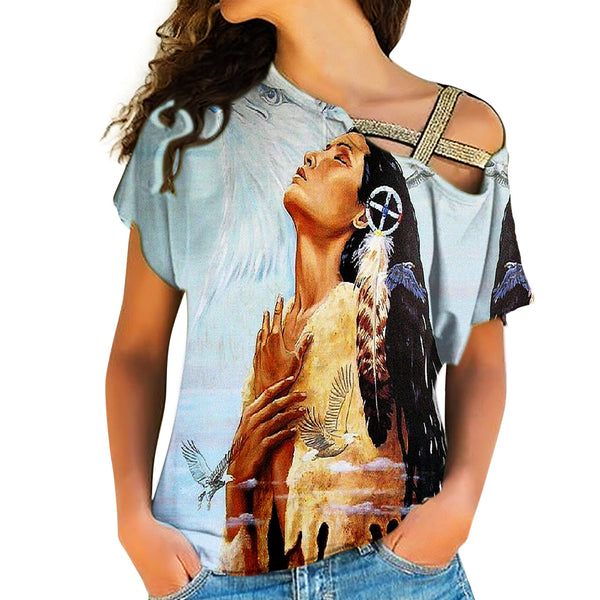 Native American Cross Shoulder Shirt - Image 2
