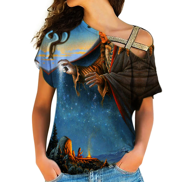 Native American Cross Shoulder Shirt - Image 2