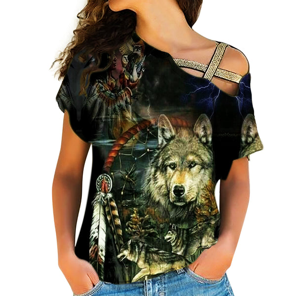 Native American Cross Shoulder Shirt - Image 2