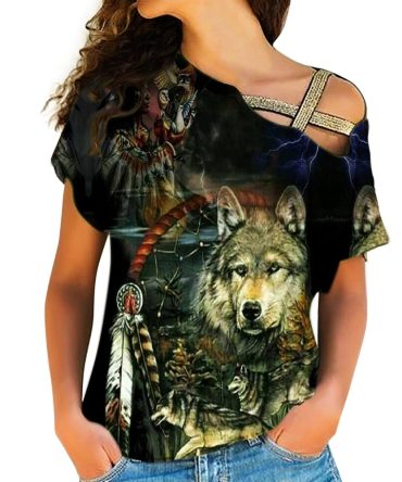 Native American Cross Shoulder Shirt