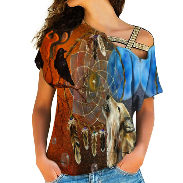 Native American Cross Shoulder Shirt - Image 2