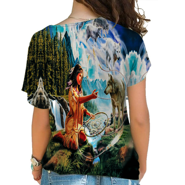 Native American Cross Shoulder Shirt - Image 3