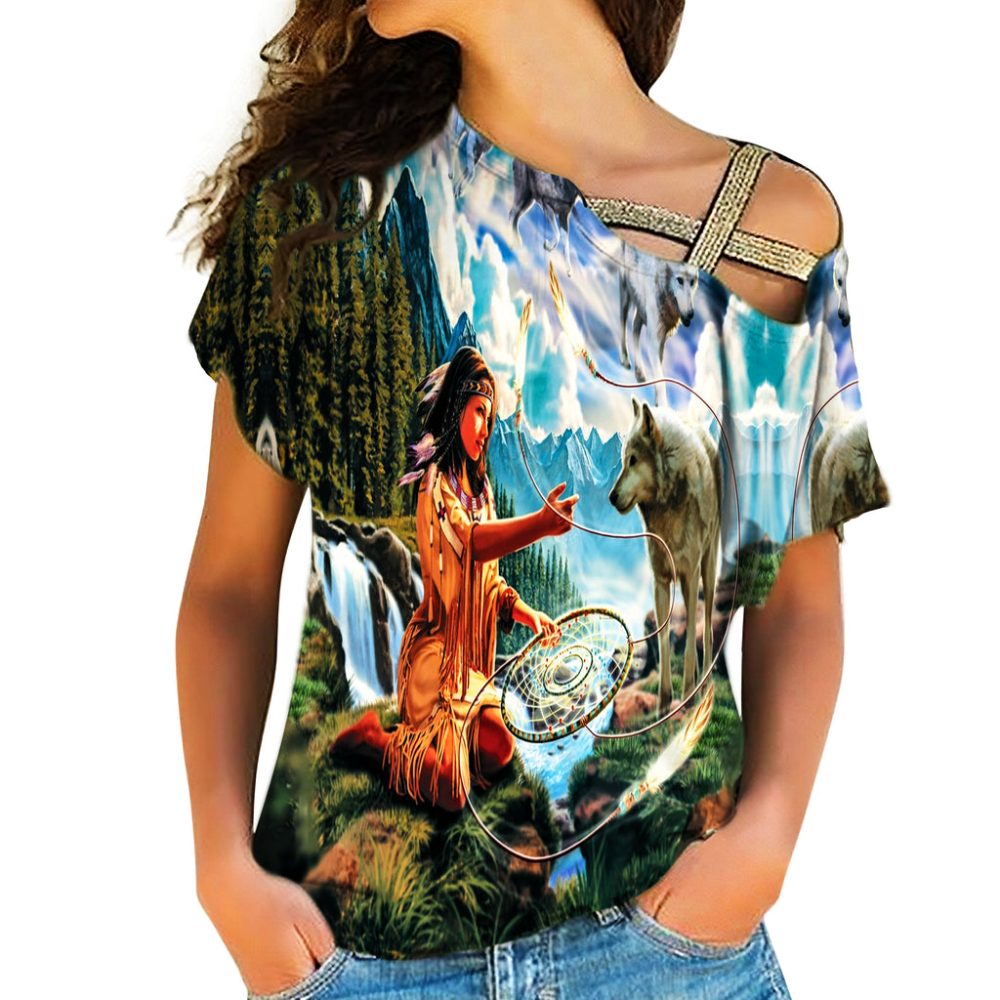 Native American Cross Shoulder Shirt