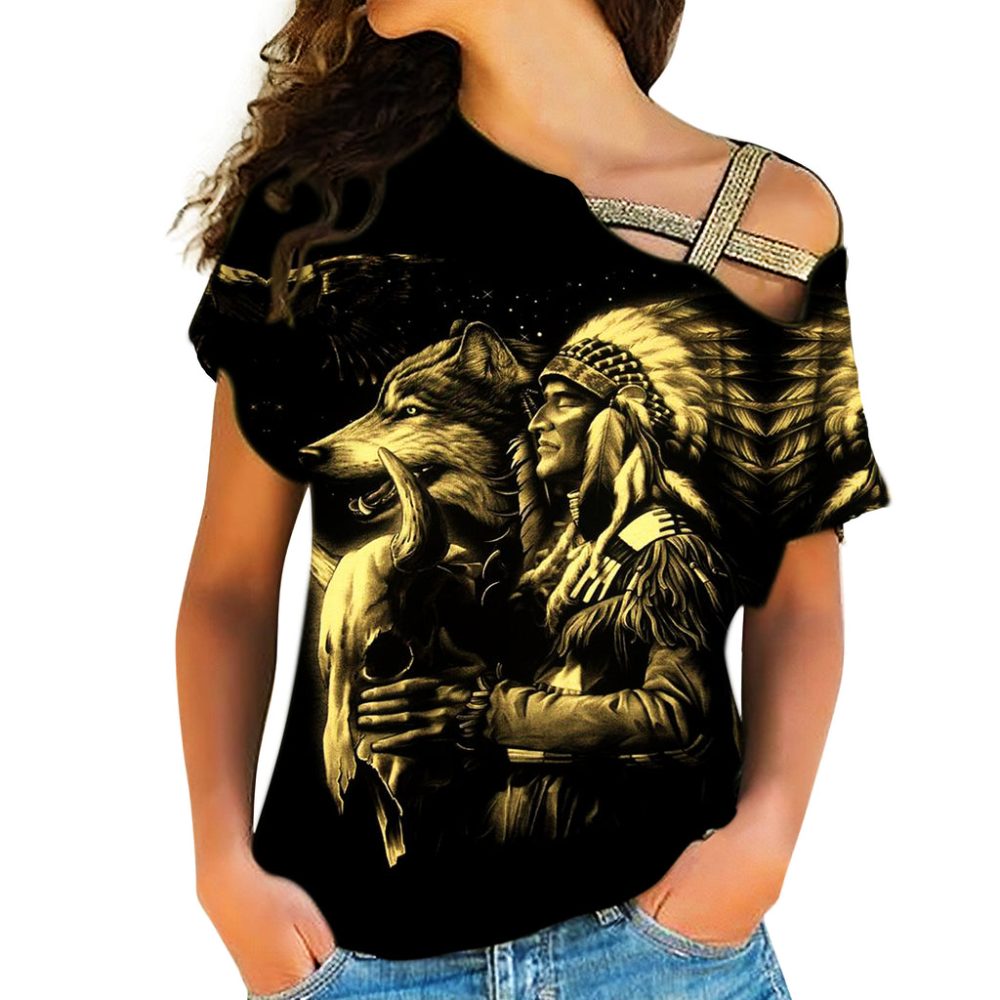 Native American Cross Shoulder Shirt