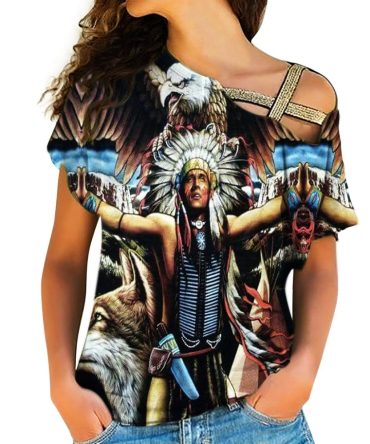 Native American Cross Shoulder Shirt