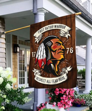 Native American Flag First Nation Warrior Respect All Fear None