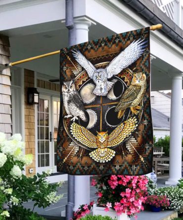 Native American Owl Decoration Flag