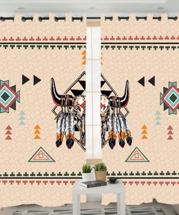 Native American Pride Bison Living Room Curtain