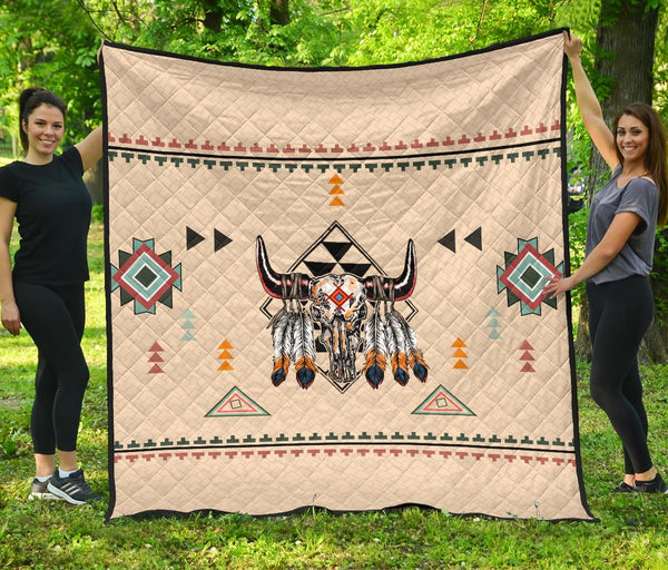 Native American Pride Bison Premium Quilt - Image 2
