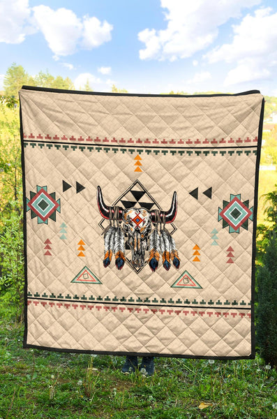 Native American Pride Bison Premium Quilt - Image 3