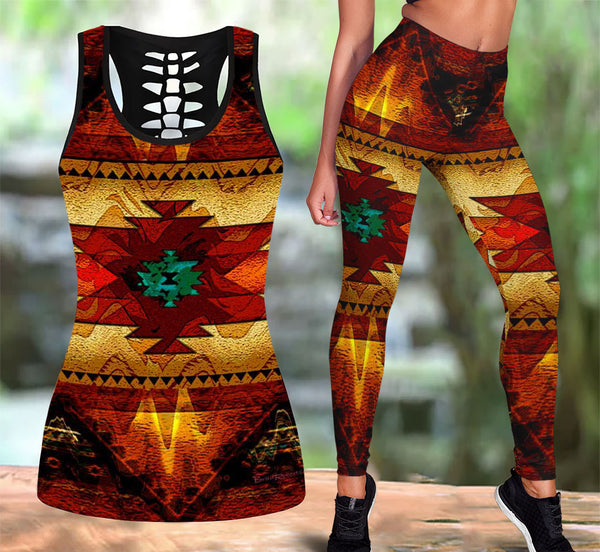 Native American Pattern Tank Top & Legging - Women