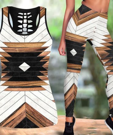 Native American Tank Top & Legging Black Write
