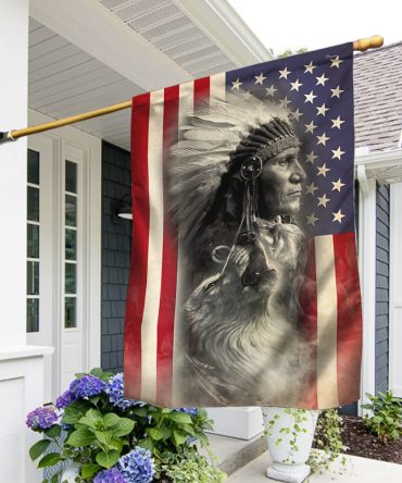Native American Wolf Flag