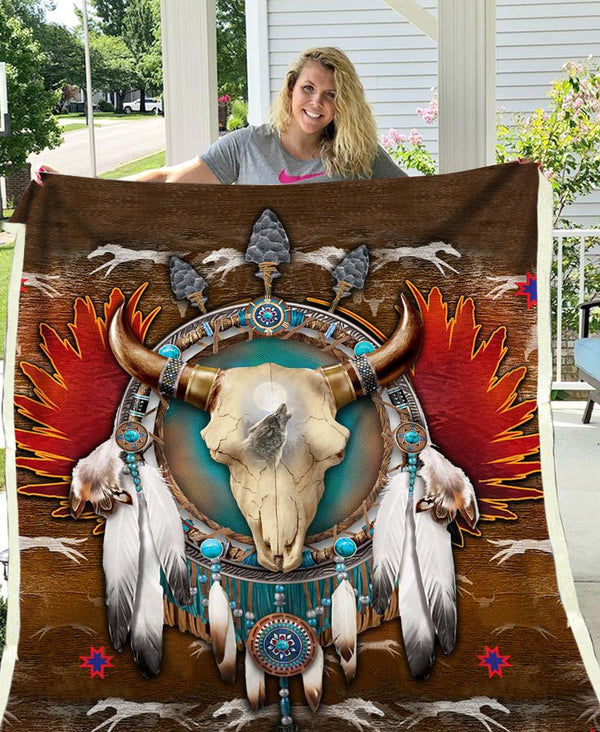 Native Buffalo Fleece Blanket - Image 3