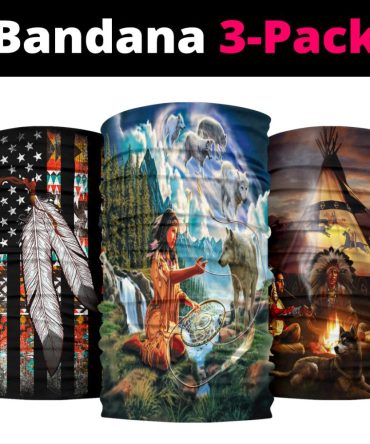 Native Chief And Woman Bandana 3-Pack