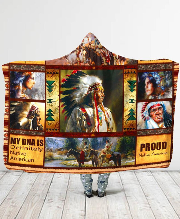Native Chief Hooded Blanket