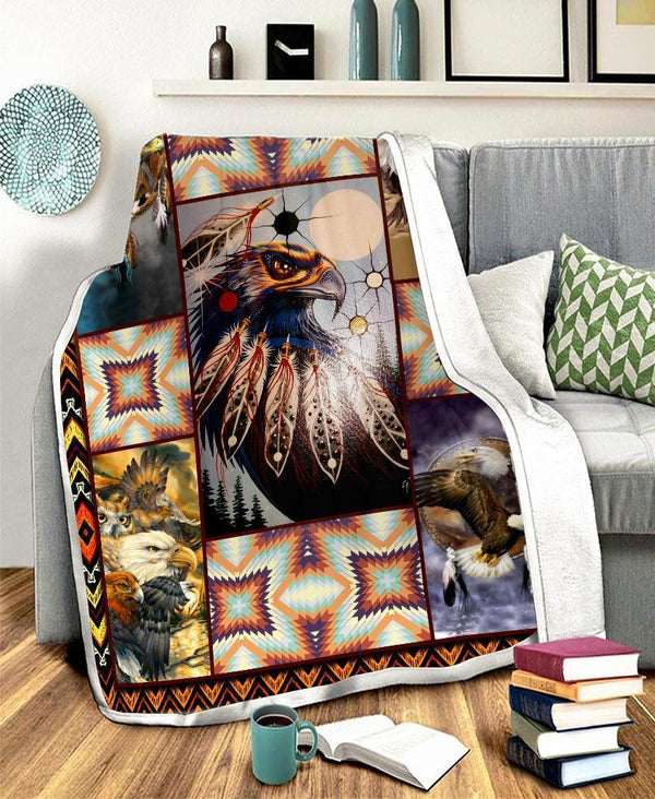 Native Eagles Fleece Blanket - Image 2