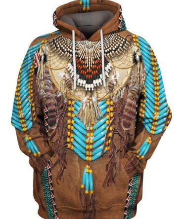Native Fringed Motifs 3D Hoodie