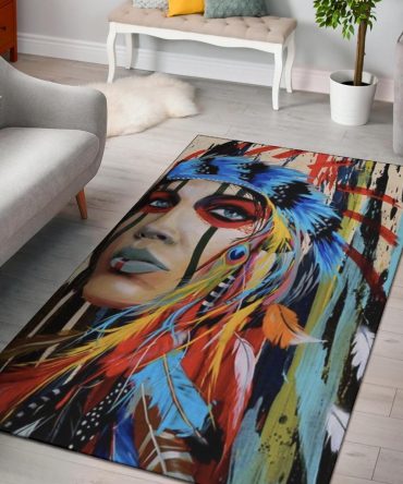 Native Girl Native American Area Rug