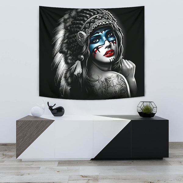 Native Girl Tapestry - Image 3