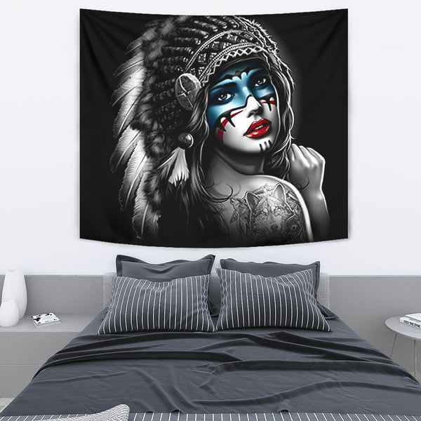 Native Girl Tapestry - Image 4