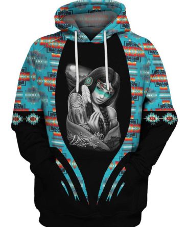 Native Girl Tribes Pattern Native American 3D Hoodie