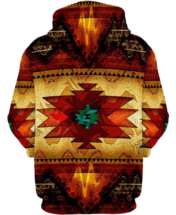 Native Pattern 3D Hoodie Indian - Image 3
