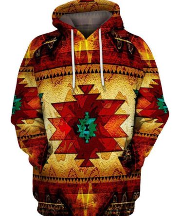 Native Pattern 3D Hoodie Indian
