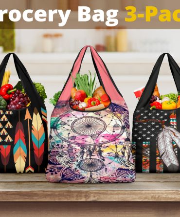 Native Spirit Flag Grocery Bags NEW