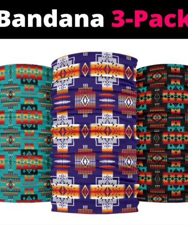 Native Tribes Pattern Native American Bandana 3 Pack
