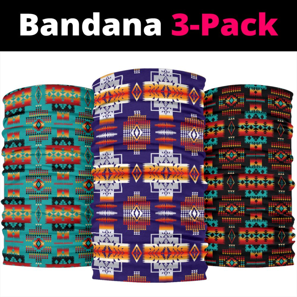 Native Tribes Pattern Native American Bandana 3 Pack