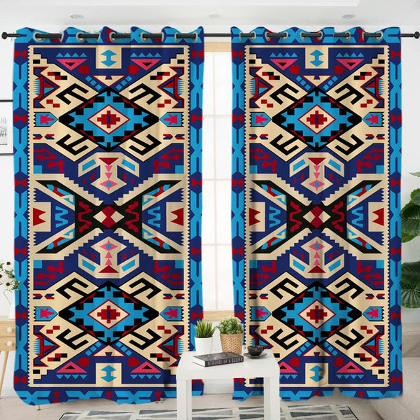 Native Tribes Pattern Native American Living Room Curtain - Image 3