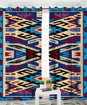 Native Tribes Pattern Native American Living Room Curtain