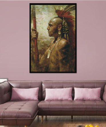 Native Warrior American Canvas