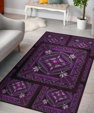 Naumaddic Arts Light Purple Native American Area Rug