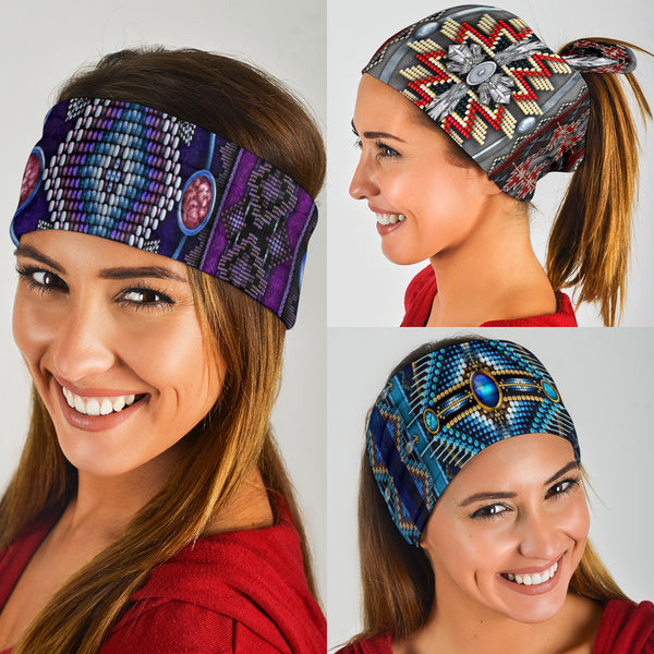 Naumaddic Arts Purple Native American Bandana 3-Pack - Image 3