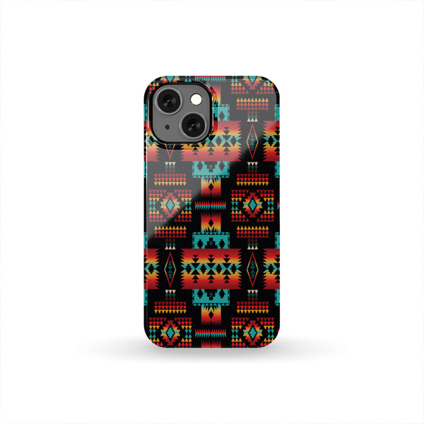 Navy Native Tribes Pattern Native American Phone Case - Image 3
