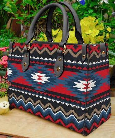 Ornamental Pattern Native Leather Bag