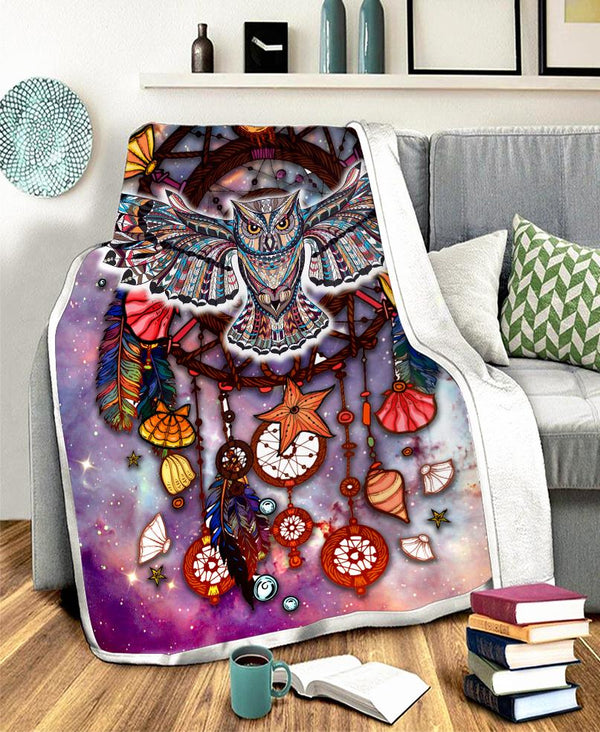Owl Fleece Blanket - Image 2